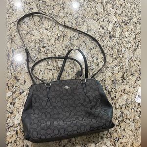 Coach Smoke Black Outline Signature Christie. Like New. Carryall.